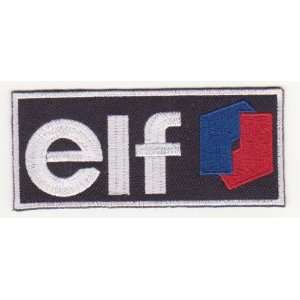  elf OIL & GAS RACING CAR EMBROIDERED IRON ON PATCH T176 