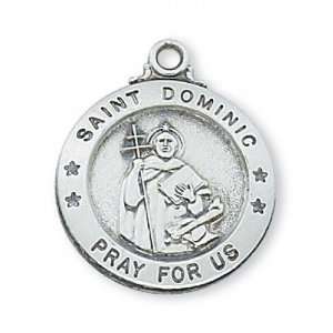  Silver St. Dominic Comes With 20 Chain In Gift Box Patron Saint St 