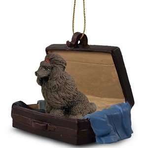  Chocolate Poodle Traveling Companion Dog Ornament
