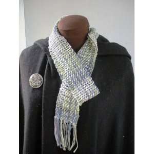   : Lavender and Green Handwoven Womens Cotton Scarf: Everything Else