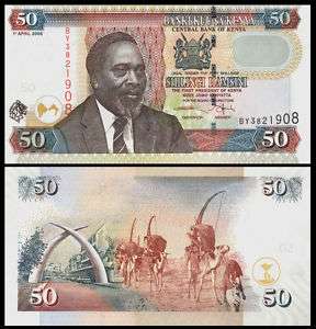 Kenya P 47 50 Shillings Year 2006 Unc Banknote Africa  
