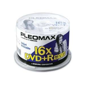  Samsung Pleomax 16X DVD +R Inkjet Printable 50 Disc 