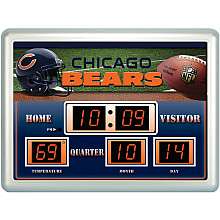 Team Sports Chicago Bears 14x19 Scoreboard/Clock/Thermometer   NFLShop 