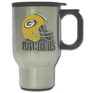  Green Bay Packers Stainless Steel Travel Mug: Sports 