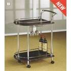   wood shelves tea serving cart with casters and wine glass holders