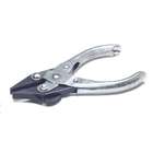  pliers with serrated jaws and a v slot combined with a wire cutter