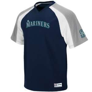  Majestic Seattle Mariners Crusader Pullover Jersey   Navy 