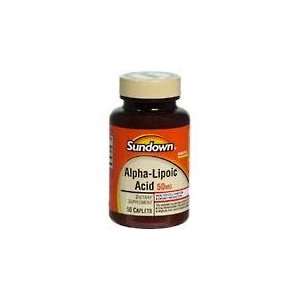  Alpha Lipoic Acid 50 mg Caplets,by Sundown 50 Caps Health 