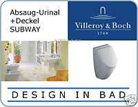 Villeroy und Boch Subway Absaug Urinal mit Deckel weiß 28x53x31 
