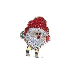   Swarovski Crystal Ball Marker/hat Clip   Santa Claus 