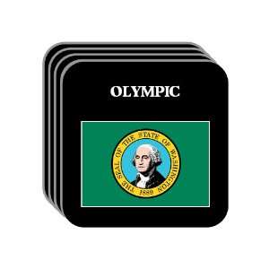  US State Flag   OLYMPIC, Washington (WA) Set of 4 Mini 