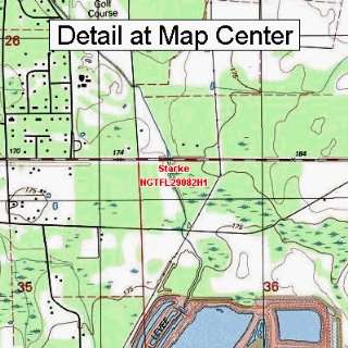 USGS Topographic Quadrangle Map   Starke, Florida (Folded/Waterproof 