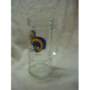  20 Oz St. Louis Rams Glass Mug By Fisher 