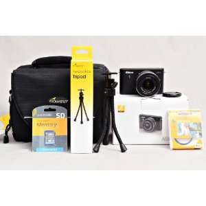  Nikon 1 J1 Black with a 10 30 Lens + 16gb Sd Card + Tripod 