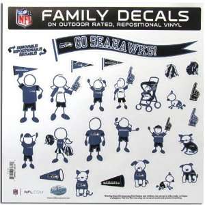  Seattle Seahawks NFL Family Car Decal Set (Large): Sports 