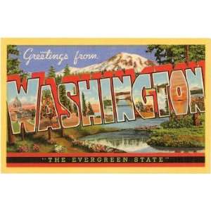  Greetings from Washington, Washington Magnet, 3.5x2.5