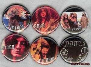 LED ZEPPELIN 6 new Buttons/Magnets  