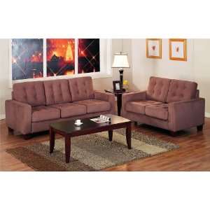   sofa and love seat set with tufted seats and back cushions Home