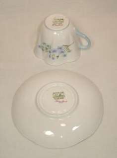 SHELLEY China England Dainty BLUE ROCK Cup & Saucer Set  