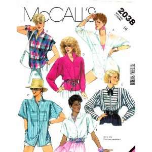  McCalls 2038 Vintage Sewing Pattern Womens Front Button 