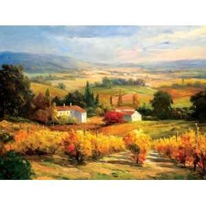  S. Hinus   Hazy Tuscan Farm Giclee Canvas