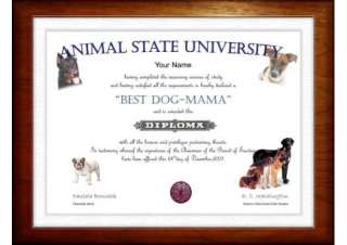 Diplom  Beste Hunde Mama / Diploma  Best Dog   mama   