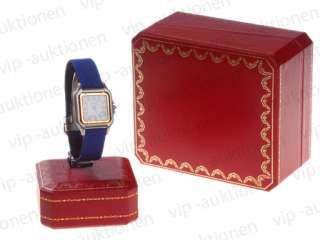 CARTIER PANTHERE MONTRE UHR DAMENUHR STAHL / 18K GOLD LADY WATCH in 