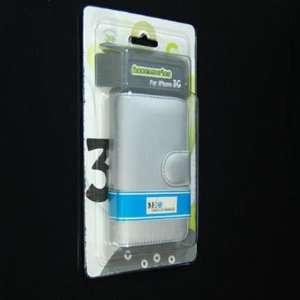   SILVER Leather case cover silicone for iPhone 3G 8gb 16gb Electronics