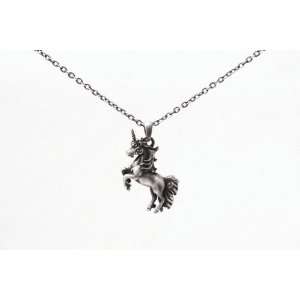  Lead free pewter Necklace   Unicorn