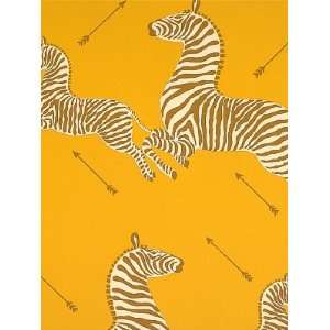  Scalamandre Zebras   Zanzibar Gold Wallpaper