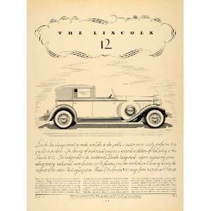  1932 Ad Lincoln 12 Automobile Motor Car Ford Engine 
