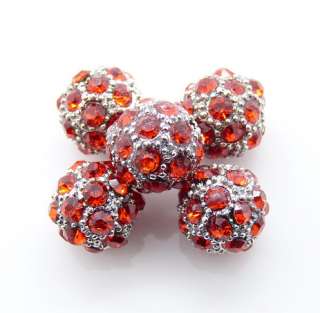   rhinestone loose spacer beads size about 10x10 mm hole diameter about