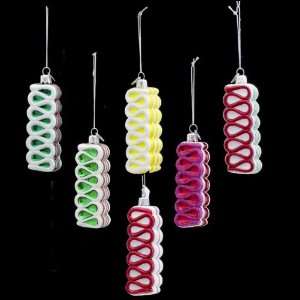  Club Pack of 12 Noble Gems Glass Ribbon Candy Christmas 