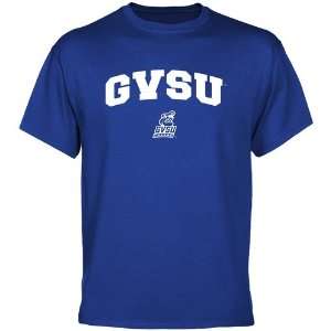 NCAA Grand Valley State Lakers Royal Blue Logo Arch T shirt:  