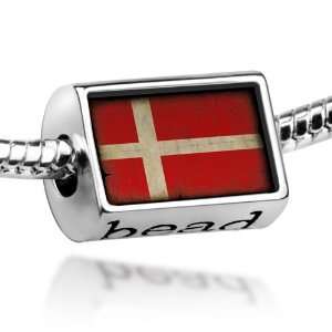  Beads Denmark Flag   Pandora Charm & Bracelet Compatible 
