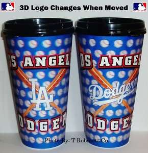 Los Angeles DODGERS 2 Cups Tumblers 3D HOLOGRAM NEW  