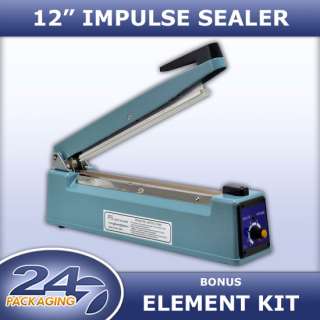   Impulse Sealer Heat Seal Machine Poly Sealing Free Element Grip  