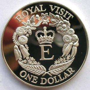 New Zealand 1986 Royal Visit Dollar Silver Coin,Proof  