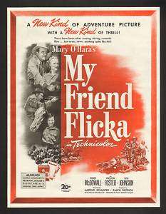 1943 Mary Oharas My Friend Flicka Movie Print Ad  