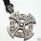 25b celtic solar cross silver pewter pendant necklace expedited 