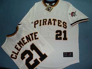 Pittsburgh Pirates #21 Roberto Clemente Cooperstown Jersey  