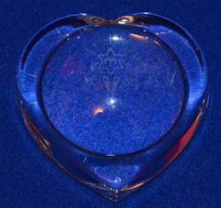 Hoya Crystal Heart Paperweight NIB  