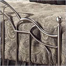 Hillsdale Mableton Metal Poster Brushed Silver Bed  