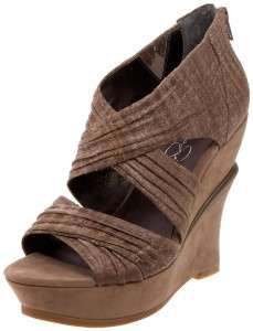 NIB Womens Jessica Simpson TAZ Platform Wedge Heels Sandals Leather 