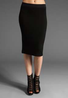 BY ALEXANDER WANG Modal Rayon Over the Knee Skirt in Black at 