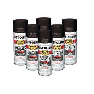 Rust Oleum Stops Rust 12 oz. Dark Gray Automobile Primer Spray (6 Pack 