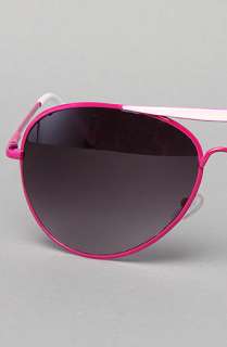 Quay Eyewear Australia The Retro Aviator Sunglasses in Pink 