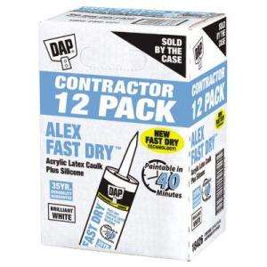 DAP ALEX Fast Dry 10.1 oz. Acrylic Latex Plus Silicone Caulk (12 Pack 