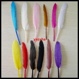 100pcs goose feather 4 6 10 15cm optional adorn color  