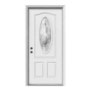 JELD WEN Equinox 36 in. x 80 in.Steel White Prehung Right Hand Inswing 